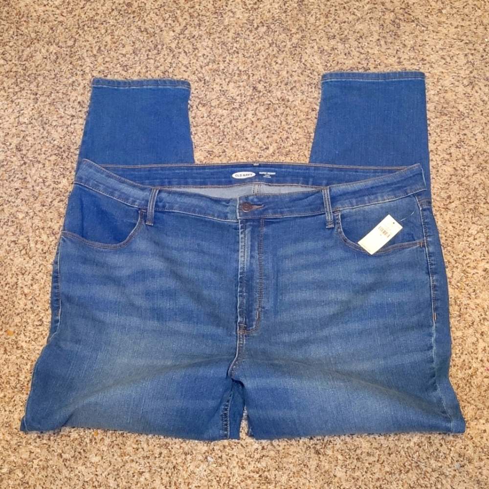 NWT Woman's Sz 20 Super Skinny High Rise 4 Pocket Stretch Jeggings from OLD NAVY